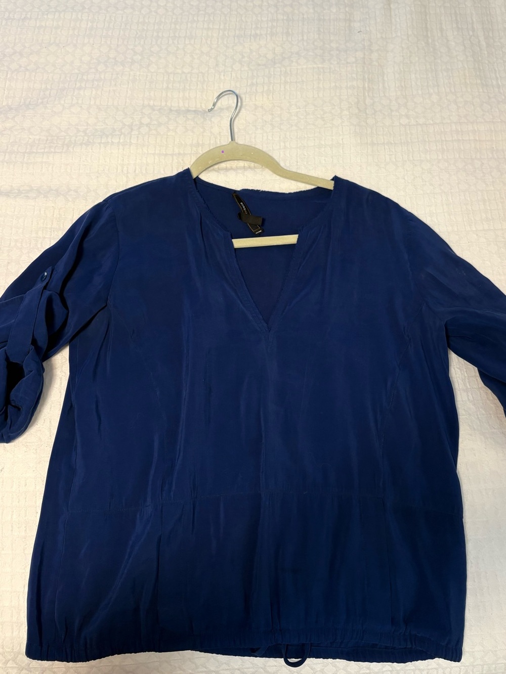 BCBGMaxAzria Deep Blue V-Neck Tunic Top
